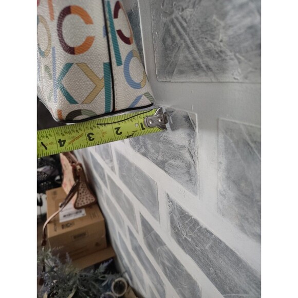 Calvin Klein Serafina Purse Tote Cherub White Multi One Size Allover Monogram - Picture 15 of 15